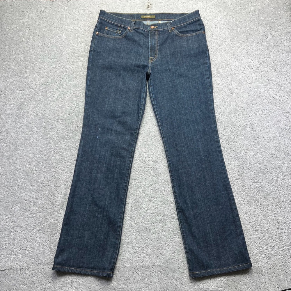 David Kahn Jeans Womens Sz 12 Blue Dark Wash Lauren‎ Bootcut Jeans Stretch Denim